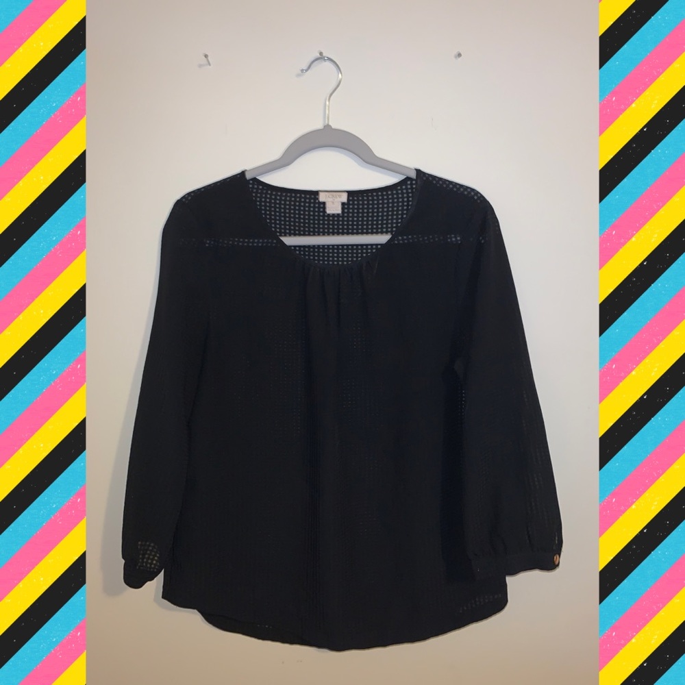 J. Crew Factory Petite 3-Quarter Sleeve Blouse